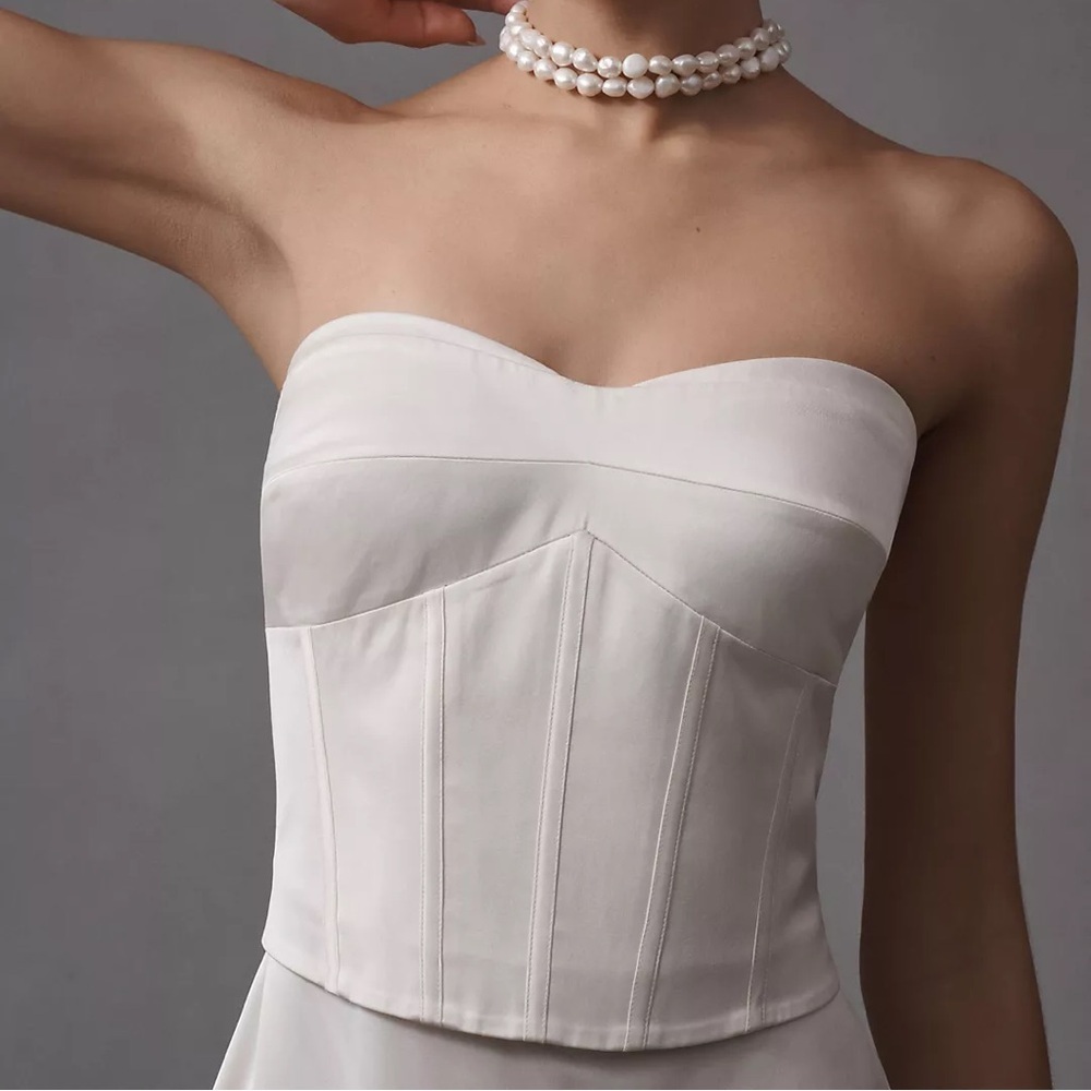 NEW NWT Reformation Ariyah Corset Satin Maxi Wedding Bridal Dress Gown - Picture 4 of 11